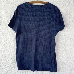 Scotch Soda Amsterdam Mens L Navy Blue Textured Diamond Pattern Pocket T Shirt
