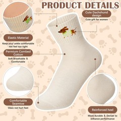 10 Pairs Socks Womens Crew Elastic Ankle Length Cotton Socks Aesthetic Cute L…
