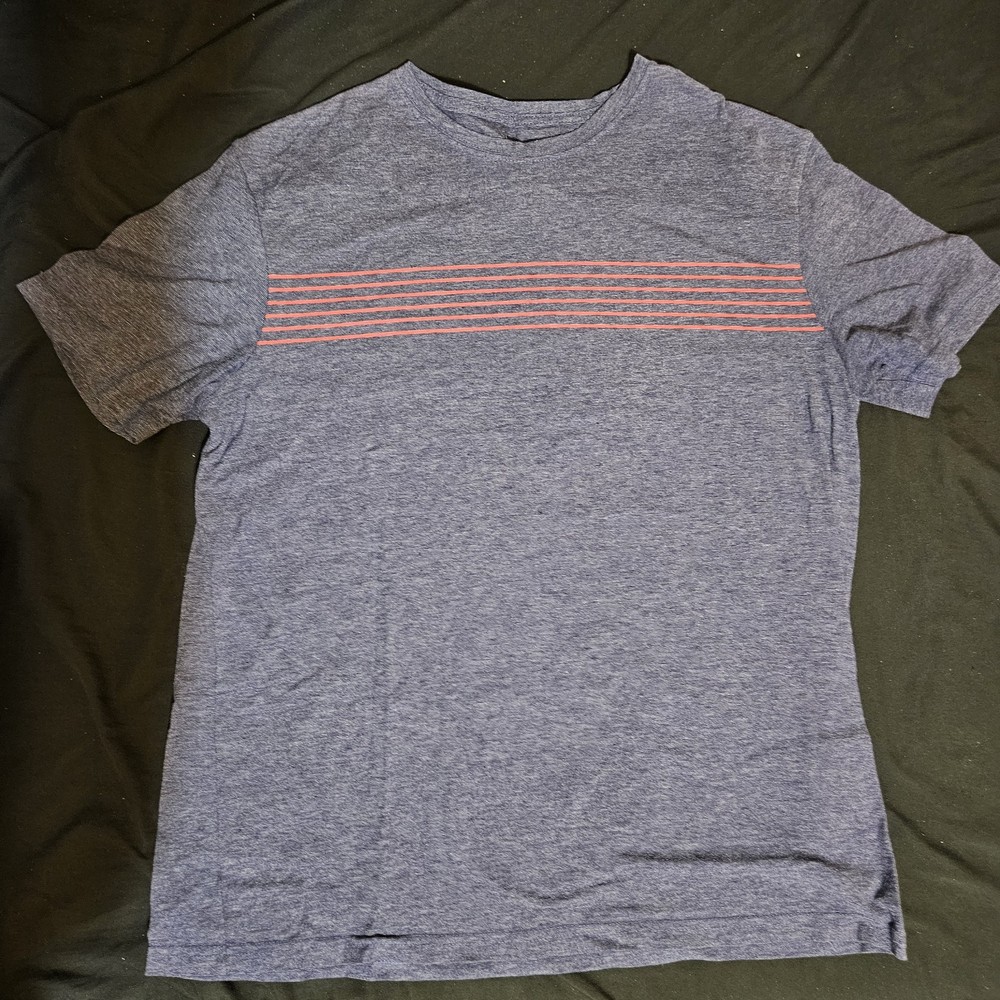 Lee Shirt Navy Blue Red Strips Size Large Men