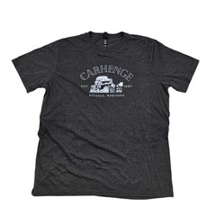 Carhenge Alliance Nebraska Graphic T-Shirt District Perfect Tri Dark Gray 2XL