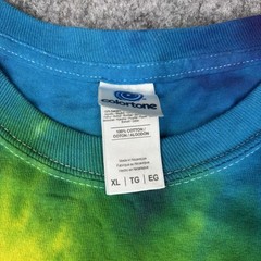Louisiana Tie Dye Long Sleeve T Shirt Mens XL Rainbow Spiral Hippie Festival Y2K