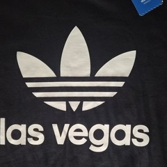adidas Originals Men’s S Black Short Sleeve Crew Neck Las Vegas Trefoil Tee