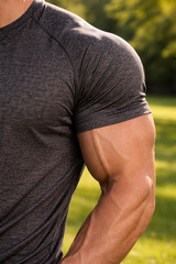 Crew Neck Gym Men’s Muscle Slim Fit T Shirt Streetwear Solid Colors