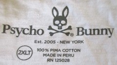 Psycho Bunny T Shirt Men’s 2XLT Crossbones Logo Preppy Smart Casual Gorpcore