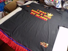 I Was Born A Jew By Blood (Black) w/Red Fringes …Hot Stamp