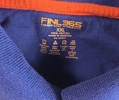 Vtg Finish Line Shirt Mens 2XL Multicolor Cotton Long Sleeve Rugby Finl365