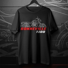 Illustration for a Triumph Bonnevile T100 2002-2024 fans – Motorcycle T-Shirt