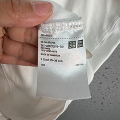 Uniqlo Mens Size Small White Sleeveless Supima Cotton T-Shirt
