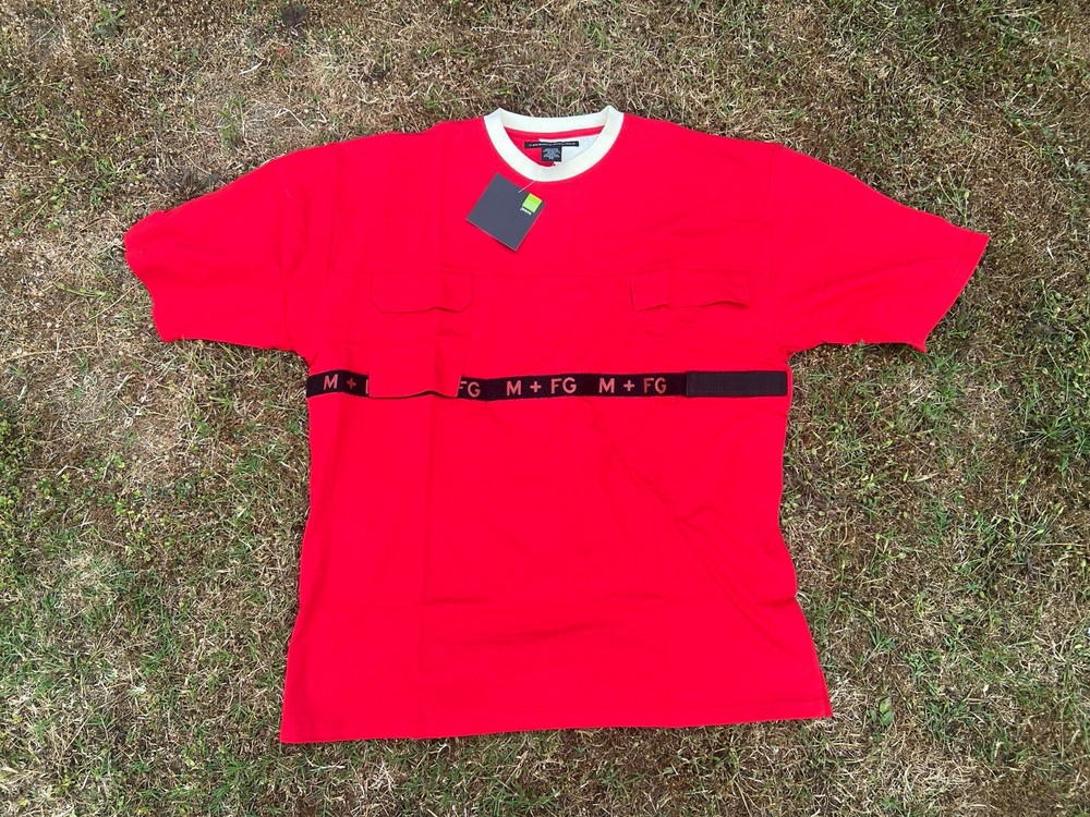 Vintage Marithe + Francois Girbaud Shuttle Strap Logo Shirt Sz. XL Y2K