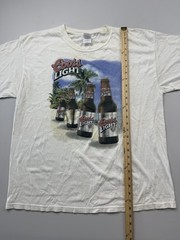 Vintage Gildan Shirt Mens XL White Coors Light Falcon Pub Graphic Tee Florida