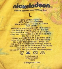 90s Nickelodeon Yellow Skateboarding T-Shirt Large Chest 22in Length 28in .