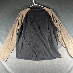 Carbon2Cobalt Shirt Mens Large Long Sleeve V Neck Raglan Contrast Casual Pullove