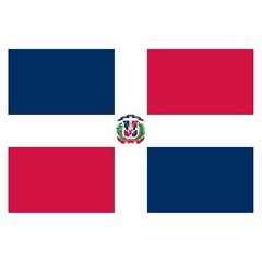 Dominican Republic Latin American Flag Basic Cotton T-Shirt – White