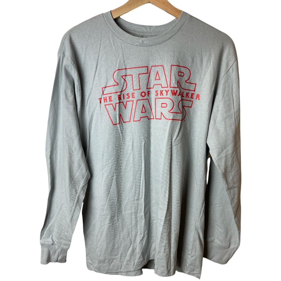 Star Wars Gray Long Sleeve Crew Neck Cotton Shirt Men’s Size M NWT