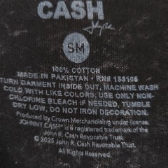 Johnny Cash T Shirt Mens Size Small Gray Stonewash Cowboy Country Music