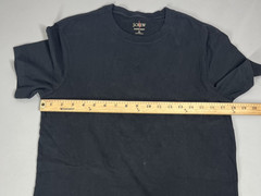 J Crew Sueded Cotton T Shirt Mens Small Slim Fit Black Jersey Tee Crewneck FLAW