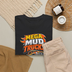 Mega Mud Trucks Crush The Dirt Monster Truck Graphic T-Shirt