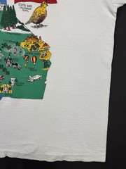 Vintage 90’s California Republic USA Map Art Logo Nature Drawing Color XL White
