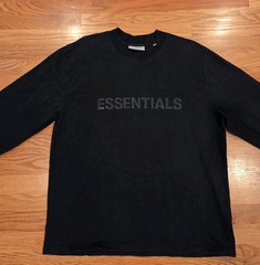 Fear of God Essentials Long Sleeve Shirt Size L Used Black FOG