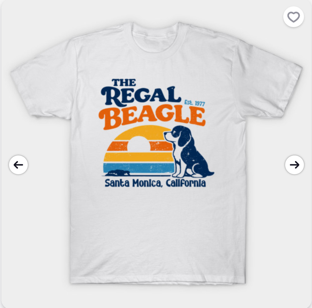 The Regal Beagle Santa Monica California EST 1977 T-Shirt
