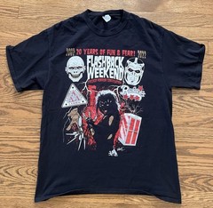 2022 Flashback Weekend Chicago Horror Convention T-Shirt 20 Years Size Large