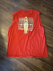 Yazbek Y2K Ixtapa Zihuatanejo Mexico Red Sleeveless Cutoff Graphic Size 2XL