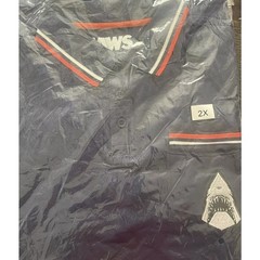 Fright Rags JAWS Blue Golf Polo Movie Shirt Embroidered 2XL Horror Shark New