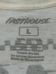 FASTHOUSE – Men’s Short Sleeve – L – LARGE – WHITE – FAST HOUSE F/H Fast Cycles
