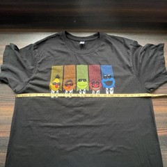 Sesame Street Unisex Large L Black Graphic T-Shirt Kermit Frog Blues Brother
