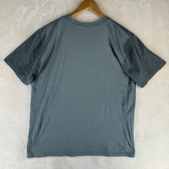 Nike Dri-Fit Men’s Size L Gray Gradient Geometric Running Crew-Neck T-Shirt