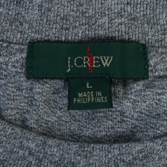 J. CREW HEAVY PREMIUM WEIGHT MARLED HEATHER GRAY POCKET TEE T-SHIRT L