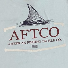 AFTCO Fishing T-Shirt Men’s Medium Coastal Surf Angler Beach Outdoor Nautical