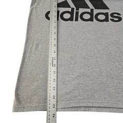 Adidas Heather Gray Badge of Sport Graphic T‑Shirt Athletic Logo Tee Size Small