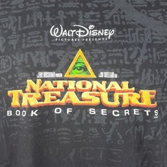 07 Disney National Treasure Book of Secrets movie promo black & gray XL t-shirt