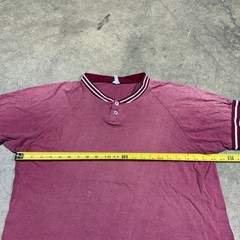 Vtg 90s Sun Faded Blank T-Shirt Medium Red Men Distressed Worn Skate Punk Grunge