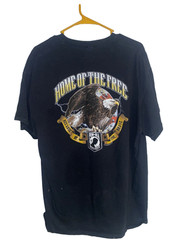 POW MIA Home Of The Free Because Of The Brave T Shirt XL VFW