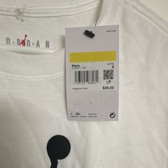 Jordan Jumpman Logo White Cotton Men’s T-Shirt Size S CJ0921-100