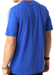 NEW MENS ADIDAS ORIGINALS ESSENTIALS 3 STRIPES TEE SHIRT ~SIZE MEDIUM #HE4410