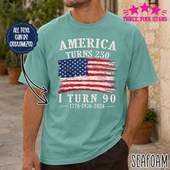 Vintage 90th Birthday Shirt Custom 90th Birthday Shirt Patriotic Birthday Shirt