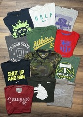 Lot Of 12 athletic Nike Graphic Tee Shirts All Sizes Below In Description