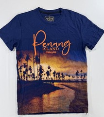 Penang Island Malaysia T Shirt Graphic Art Print Large Mens Travel Asia