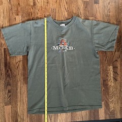 VINTAGE Utah Shirt Mens Medium Green National Parks Moab Arches Embroidered
