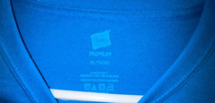 Hanes Mens XL Long Sleeve Tagless Essential-T Shirt 100% Cotton Underwater Blue
