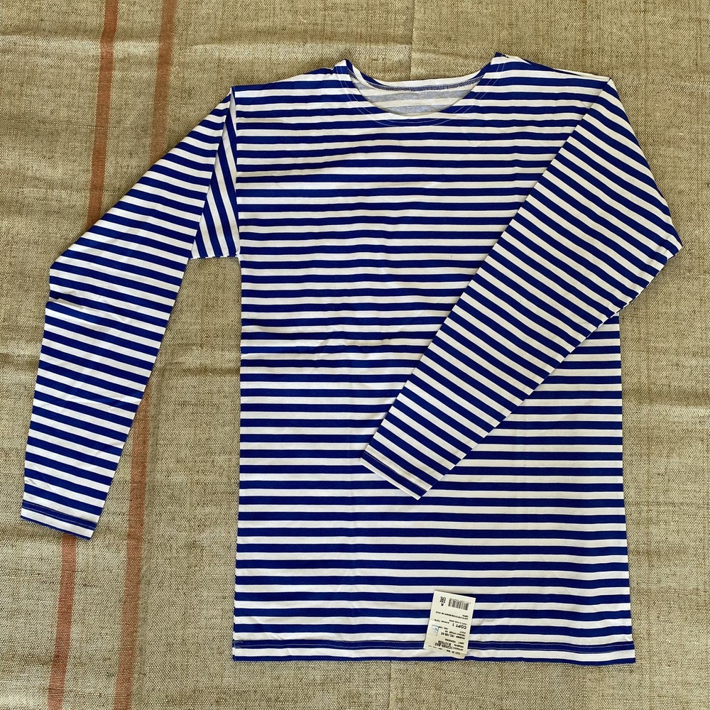 Long sleeve USSR Paratrooper VDV Telnyashka Military Sailor striped T-Shirt Cott
