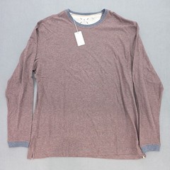 Left Coast Tee – Long Sleeve T-Shirt Mens Large Striped Cotton, Shaped – NWT