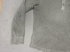Flint And Tinder Henley Shirt Men XL Gray Waffle Knit Long Sleeve USA Base Layer
