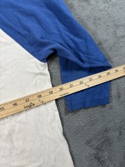 Vintage Augusta Sportswear Raglan Shirt Mens Large White Blue 3/4 Sleeve Tee 70s