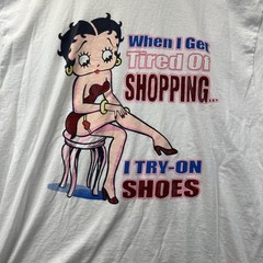 Betty Boop T Shirt Size 2XL 18-20 Made In USA Y2K When I Get Tired of Shopping