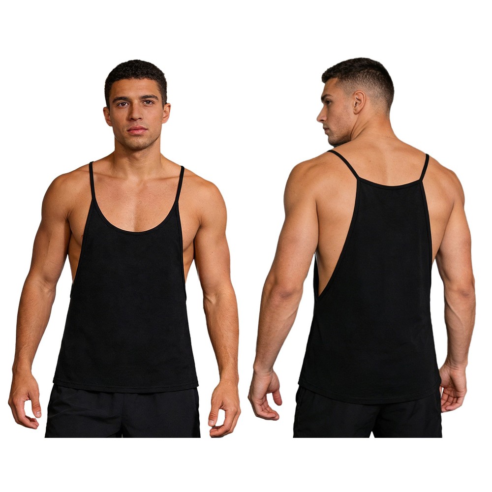 Men’s Tank Top Daily Wear T-Shirt U Neck Shirts Bodybuilding Vest Fitness Gym