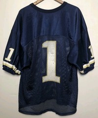 Vintage 90s US Navy Football Jersey Mens 2XL Blue Mesh Satin Cisco Inc 26×30
